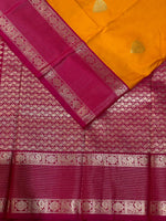 Yellow and Magenta kanchipuram silk saree- PSSR234