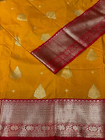 Yellow and Red kanchipuram silk saree- PSSR235