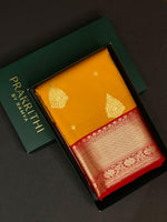 Yellow and Red kanchipuram silk saree- PSSR235