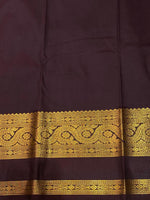 Burnt Orange and Brown kanchipuram silk saree- PSSR237