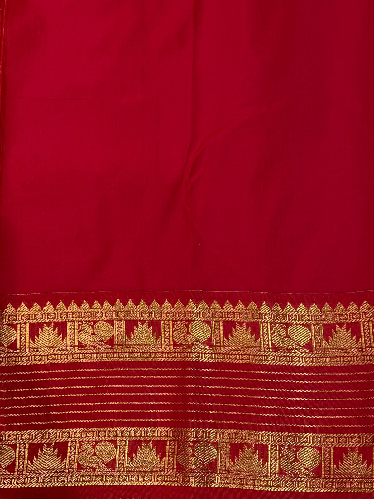 Yellow and Red kanchipuram silk saree- PSSR244