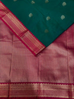 Peacock Green and Magenta kanchipuram silk saree- PSSR249