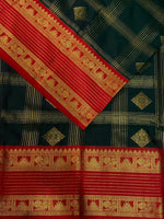 Green and Red kanchipuram silk saree- PSSR257