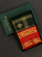 Green and Red kanchipuram silk saree- PSSR257