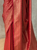Maroon Banarasi Semi katan silksaree - PBAS4