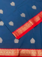 Peacock blue and Magenta kanchipuram silk saree- PSSR274