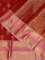 Red and Pink semi Banarasi silk saree -PIH46