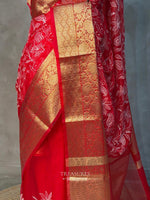 Red Organza silk saree -PIH47
