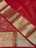 Red Organza silk saree -PIH47