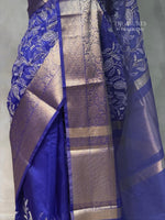 Royal Blue Organza silk saree -PIH47A