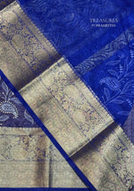 Royal Blue Organza silk saree -PIH47A