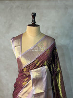 Brown semi Banarasi silk saree -PIH46B