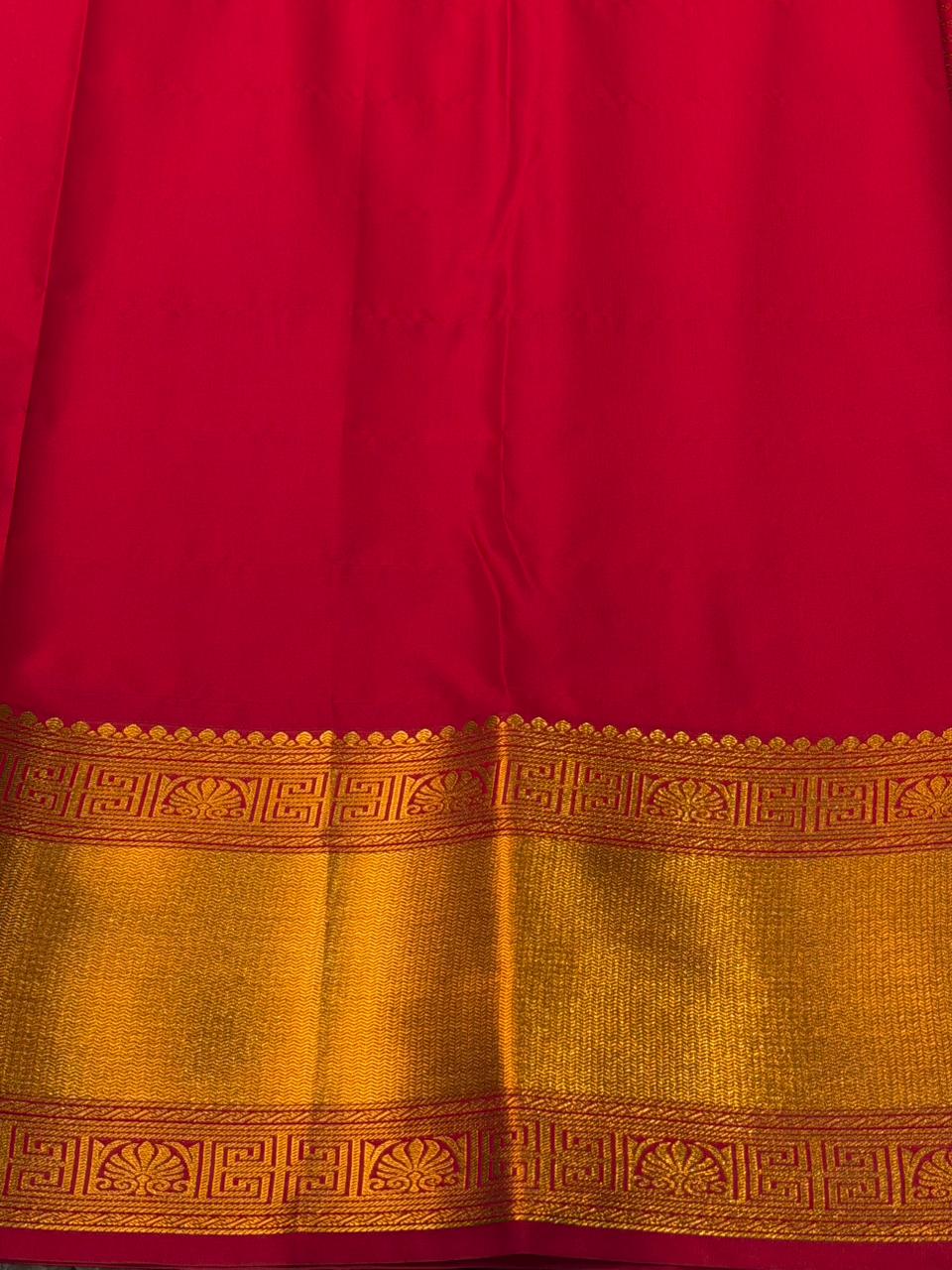 Orange Bridal kanchipuram silk saree- PBRIDE5