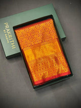 maroon Bridal kanchipuram silk saree- PBRIDE9