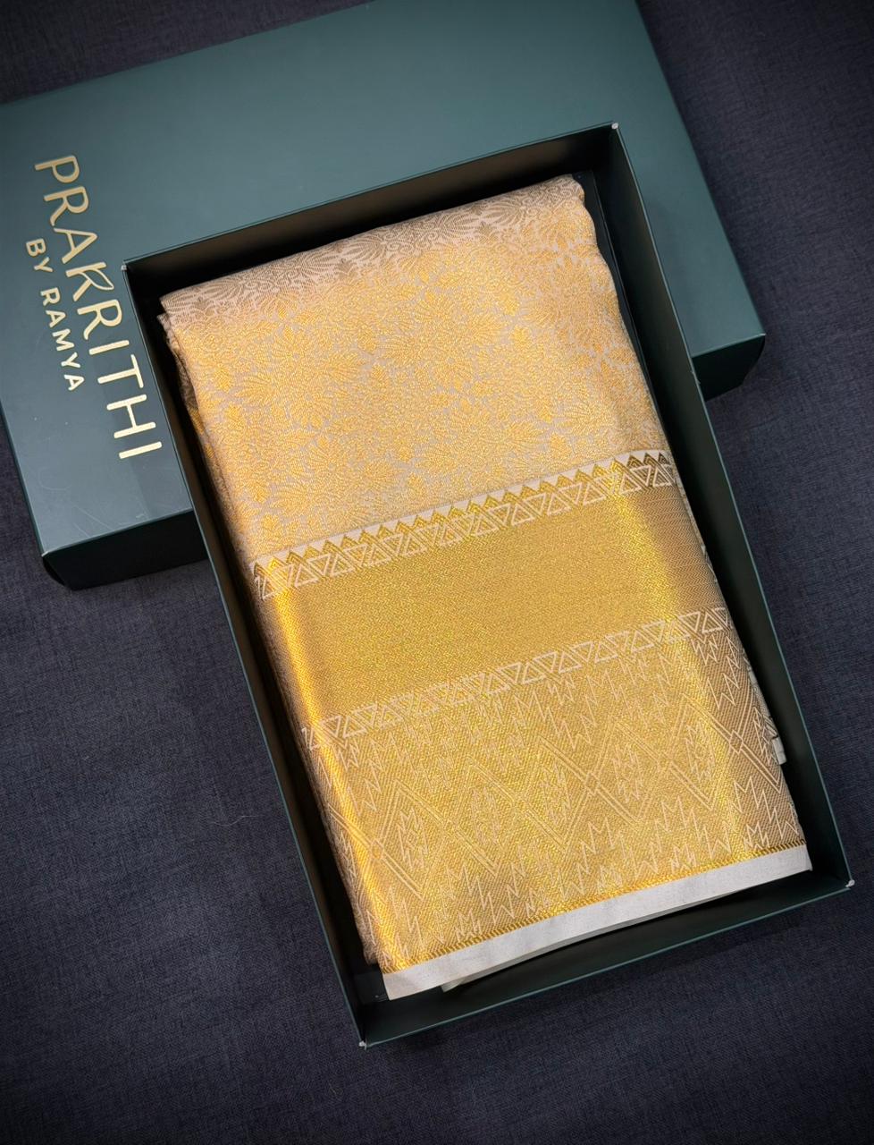 Sandal Bridal kanchipuram silk saree- PBRIDE11