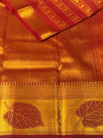Maroon Bridal kanchipuram silk saree- PBRIDE12
