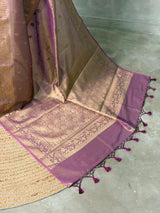 Pinkish Lavender Pure Tissue banarasi saree- PSTBN15