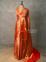 Orange brocade banarasi saree -MPSB9
