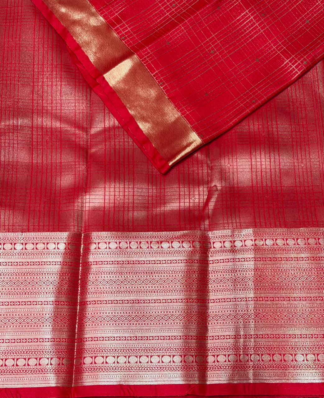 Red Bridal kanchipuram silk saree- PBRIDE27