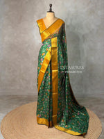 Green blue Soft Semi Tusser Saree - PSSU2B
