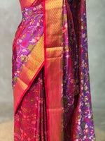 Magenta And Purple Soft Semi Tusser Saree - PSSU2D
