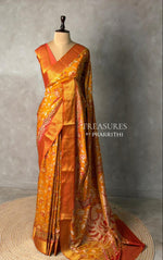 Mustard Yellow Soft Semi Tusser Saree - PSSU2I