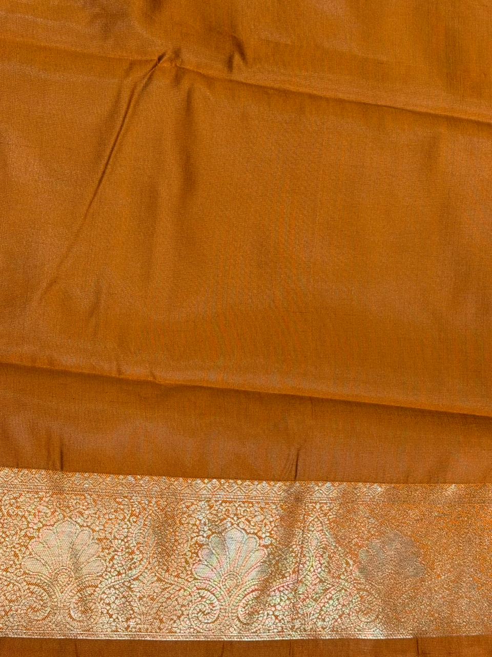 Black and Mustard Yellow silk saree - PDL2