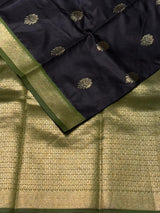 Black and Green silk saree - PBR24A