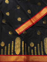 Black and Red blue silk saree - PDL2C