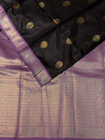 Black and Lavender silk saree - PDL2D