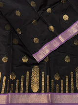 Black and Lavender silk saree - PBR24D
