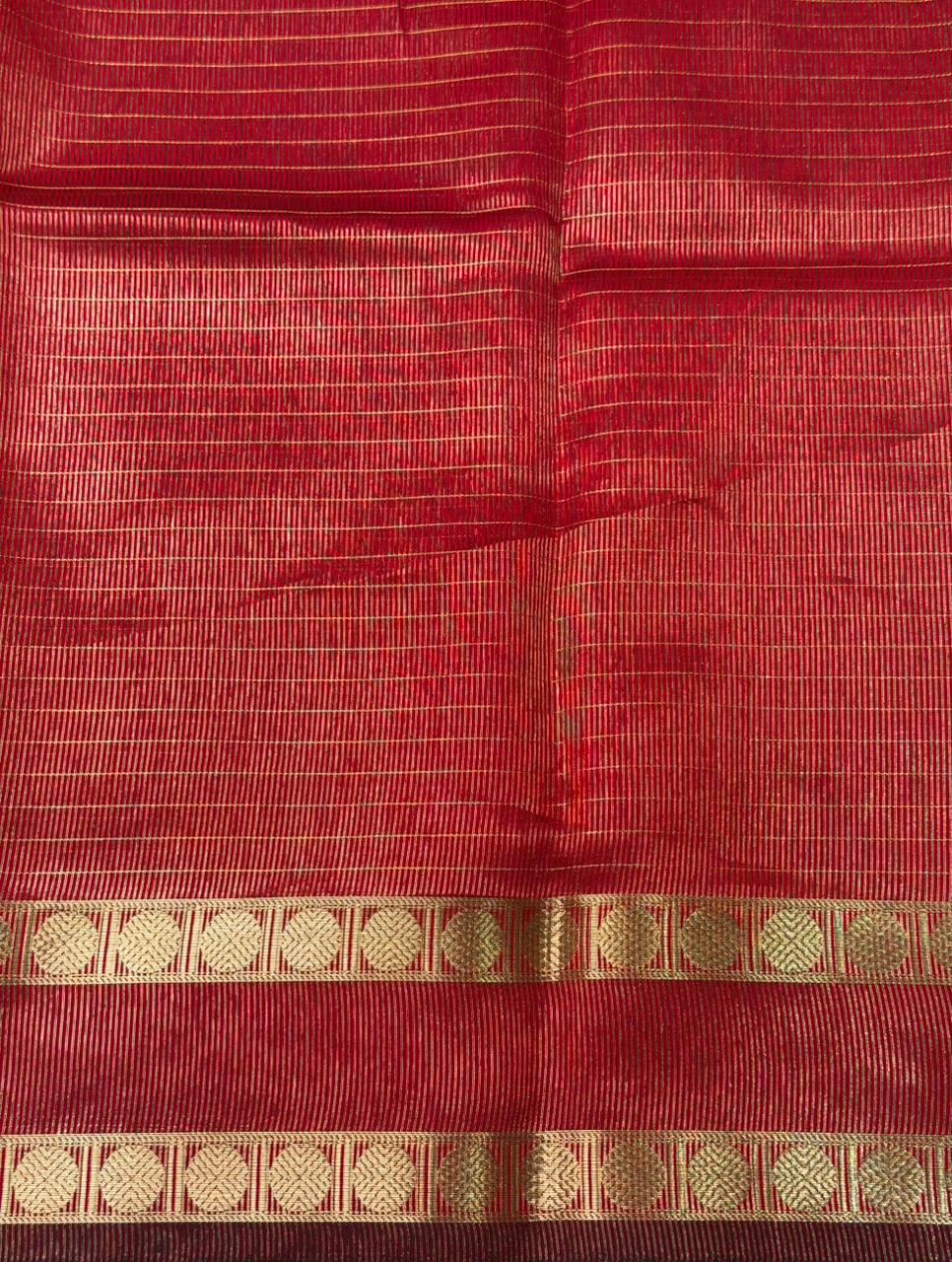 Red Semi Banarasi saree - MRN1D