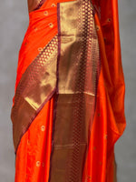 Maroon and Brown silk saree -PIH56
