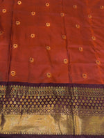 Maroon and Brown silk saree -PIH56