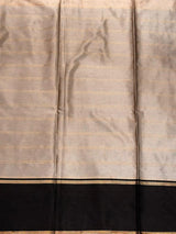 Chicku and black silk saree -PIH52