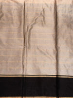 Chicku and black silk saree -PIH52