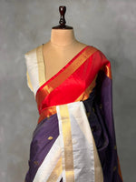 Purple silk saree -PIH50