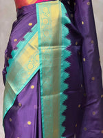 Violet silk saree -PIH53