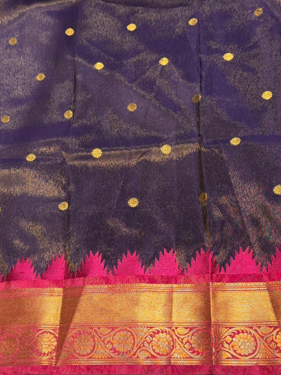 Violet silk saree -PIH53