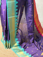 Violet silk saree -PIH53