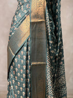 Moss green Soft Silk Saree - PSSU34
