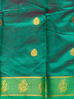 Red and green semi kanchipuram soft silk saree - PSSN167