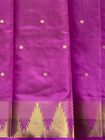 Aqua Blue and magenta semi kanchipuram soft silk saree - PSSN163