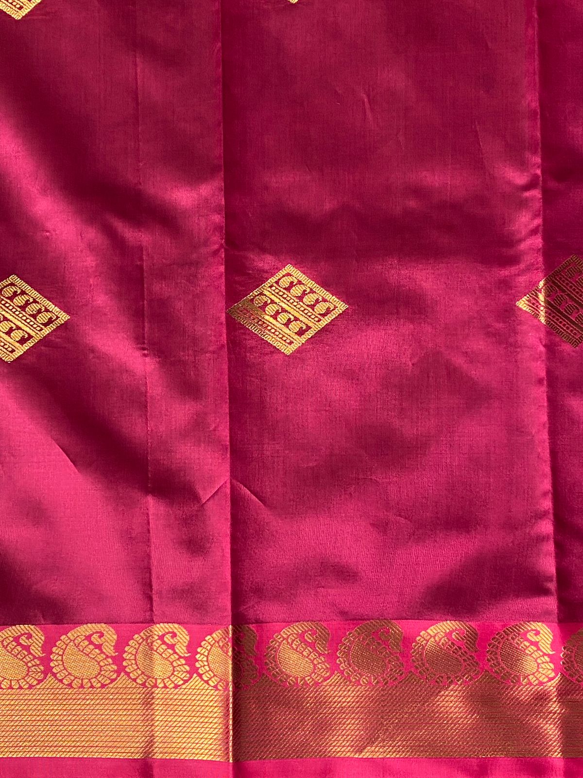 Blue and Magenta semi kanchipuram soft silk saree - PSSN168