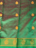 Mustard yellow and Green semi kanchipuram soft silk saree - PSSN170