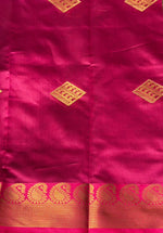 Dark Blue and magenta semi kanchipuram soft silk saree - PSSN171