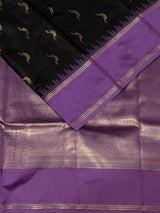 Black and Lavender silk saree - PBR22B