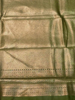 Black and Green silk saree - PDL4A