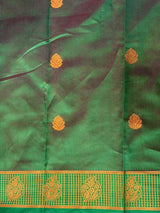 Magenta and green semi kanchipuram soft silk saree - PSSN177