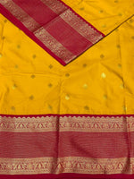 Yellow and Magenta kanchipuram silk saree- PSSR291